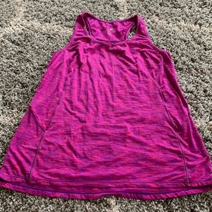 Tangerine, size XL, workout top with zipper pocket on back, V-neck